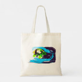 Zeeschildpad kunst tote bag (Achterkant)