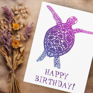 Zeeschildpad Landschildpad GEFELICITEERD MET JE VE Briefkaart