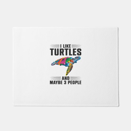 Zeeschildpad Landschildpad Ik Hou Van Schildpadden Deurmat (Voorkant)