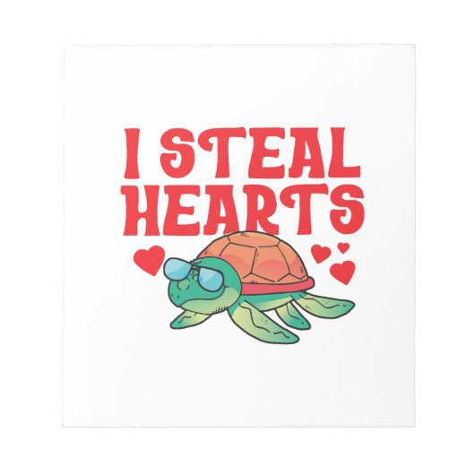 Zeeschildpad Landschildpad Valentijnsdag Kopie Kop Notitieblok (Voorkant)