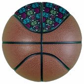 Zeeschildpad & Lotus Bloem Patroon Basketbal (Rechts)