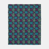 Zeeschildpad & Lotus Bloem Patroon Fleece Deken (Voorkant)