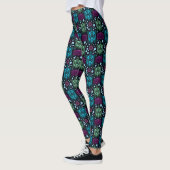Zeeschildpad & Lotus Bloem Patroon Leggings (Links)