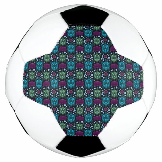 Zeeschildpad & Lotus Bloem Patroon Voetbal (Voorkant)