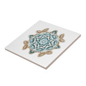 Zeeschildpad Mandala Kunst Tegeltje (Zijkant)