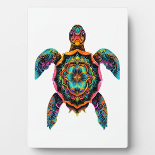 Zeeschildpad Mandala Zee Oceaan Dier Kunstwerk Boh Fotoplaat