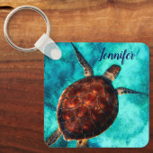 Zeeschildpad Marien Leven Sleutelhanger (Voorkant)