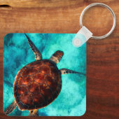 Zeeschildpad Marien Leven Sleutelhanger (Achterkant)