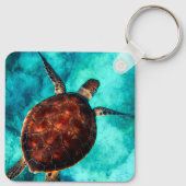 Zeeschildpad Marien Leven Sleutelhanger (Achterkant)