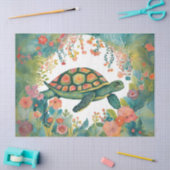Zeeschildpad Misplaatst in de Tuin Tissuepapier (Craft)