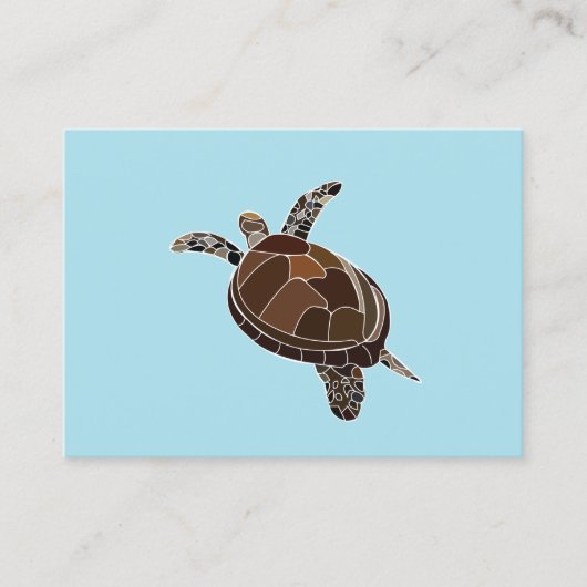 Zeeschildpad Oceaan Strand Visitekaartje (Voorkant)