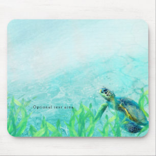 Zeeschildpad Oceaankust Kunst Tropisch Aangepast Muismat