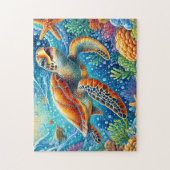 Zeeschildpad Oceaanrif Legpuzzel (Verticaal)