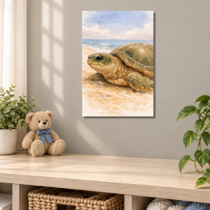 Zeeschildpad Oceaanstrand Poster