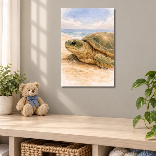 Zeeschildpad Oceaanstrand Poster