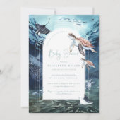 Zeeschildpad Ocean Baby Shower Uitnodiging (Voorkant)