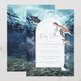 Zeeschildpad Ocean Baby Shower Uitnodiging