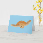 Zeeschildpad onder water - transparant.   kaart (Gele Bloem)