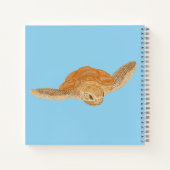 Zeeschildpad onder water - transparant.   notitieboek (Achterkant)