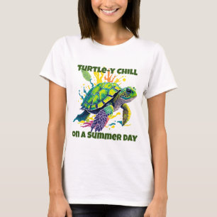 ZEESCHILDPAD OP EEN ZOMERDAG T-SHIRT