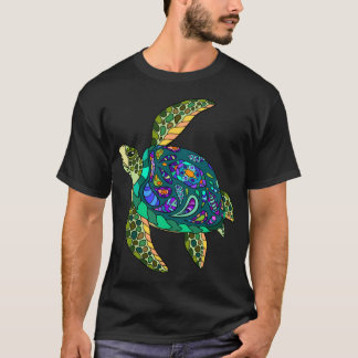 Zeeschildpad paisley vrienden t-shirt