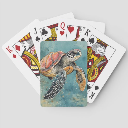 Zeeschildpad Pokerkaarten (Achterkant)