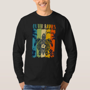 Zeeschildpad Retro Outer Banks Carolina Thema Fami T-shirt