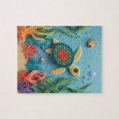 Zeeschildpad Rif Papier Quilling Legpuzzel (Horizontaal)
