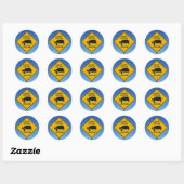 zeeschildpad ronde sticker (Vel)