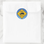 zeeschildpad ronde sticker (Tas)