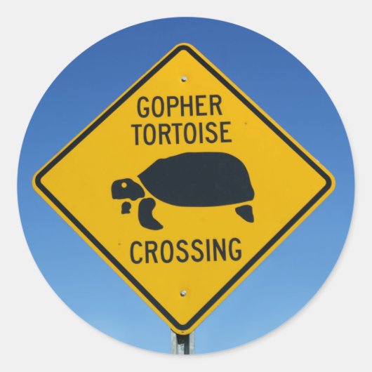 zeeschildpad ronde sticker (Voorkant)