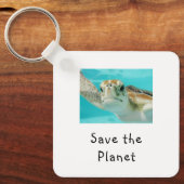 Zeeschildpad Save The Planet Sleutelhanger (Voorkant)
