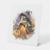 Zeeschildpad Shirt Zee Halloween Reclamebord Met Voetstuk (Voorkant)