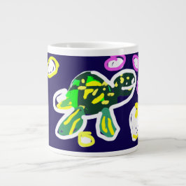 Zeeschildpad spelen grote koffiekop