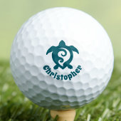 Zeeschildpad Stam Maori Stijl Monogram Naam Golfballen