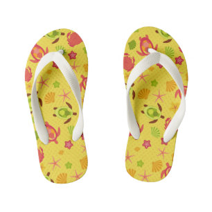 Zeeschildpad Ster Vis Schelp Vis Oceaan Strand Kinder Teenslippers