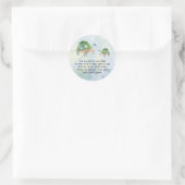 Zeeschildpad - sticker voor gebedskaars (Tas)