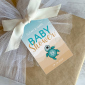 Zeeschildpad Thema Baby Shower Cadeautag Cadeaulabel