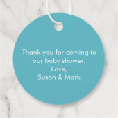 Zeeschildpad Thema Baby Shower Cirkel Label (Achterkant)