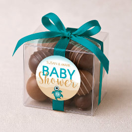 Zeeschildpad Thema Baby Shower Sticker
