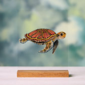 Zeeschildpad Totem Dier Acryl Bord (Neutraal)