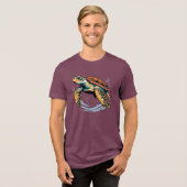 Zeeschildpad Tri-Blend Shirt (Voorkant volledig)