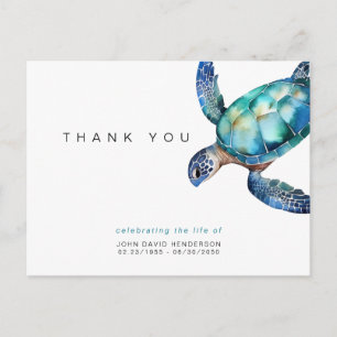 Zeeschildpad Tropische Begrafenis Levensverlies Da Briefkaart
