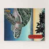 Zeeschildpad tussen Mangroven - Japanse Kunst Legpuzzel (Horizontaal)