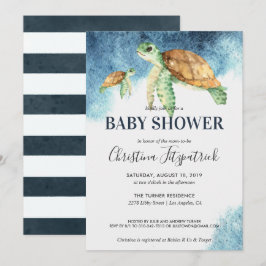 Zeeschildpad | Uitnodiging voor babyfeestje