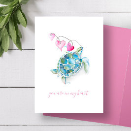 Zeeschildpad Valentijnskaart Kaart