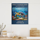 Zeeschildpad van het Groot Barrièrerif Poster (Keuken)