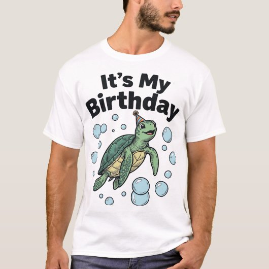 Zeeschildpad Verjaardag Shirt Ontwerp_1 (Voorkant)