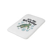 Zeeschildpad Verjaardag Shirt Ontwerp_1 Badmat (Gekanteld)