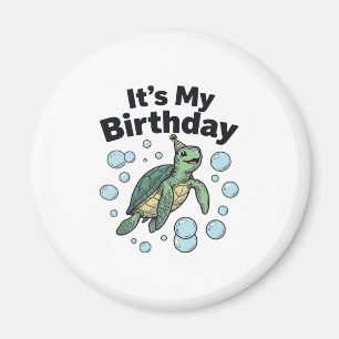 Zeeschildpad Verjaardag Shirt Ontwerp_1 Magneet